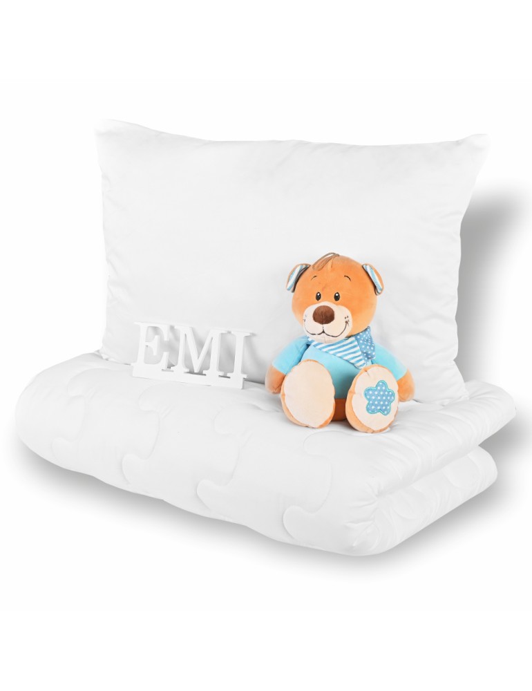 Pilotă de pătuț și pernă 90x130 + 45x65 anti-alergie EMI