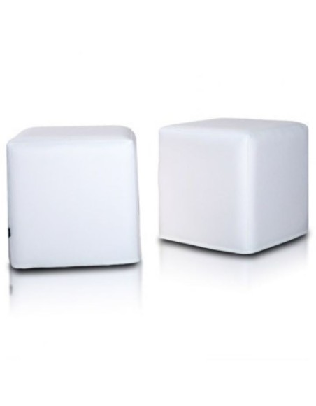 Scaun sac taburet cub alb EMI