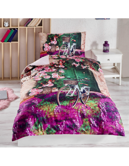 Lenjerie de pat din bumbac 3D Violet EMI