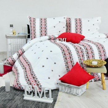 Lenjerie de pat din bumbac Dorota roșu EMI