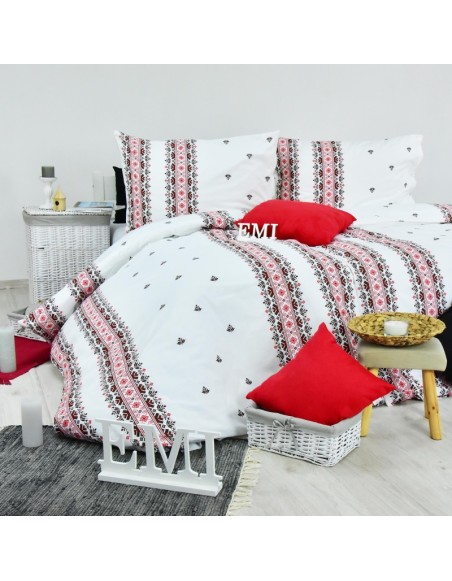 Lenjerie de pat din bumbac Dorota roșu EMI
