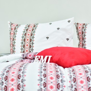 Lenjerie de pat din bumbac Dorota roșu EMI