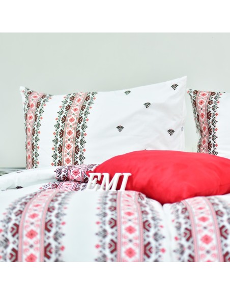 Lenjerie de pat din bumbac Dorota roșu EMI