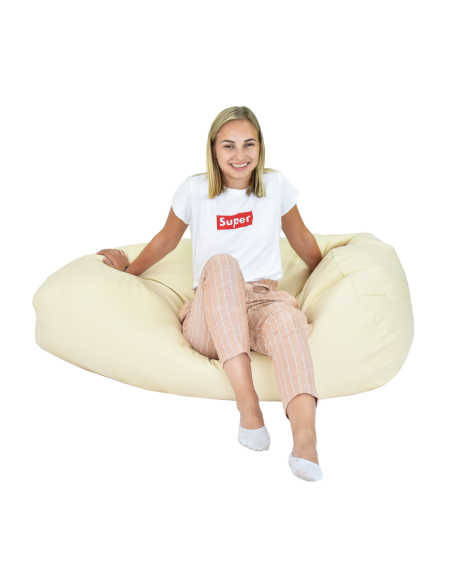 Fotoliu puf relax în formă de pară bej EMI