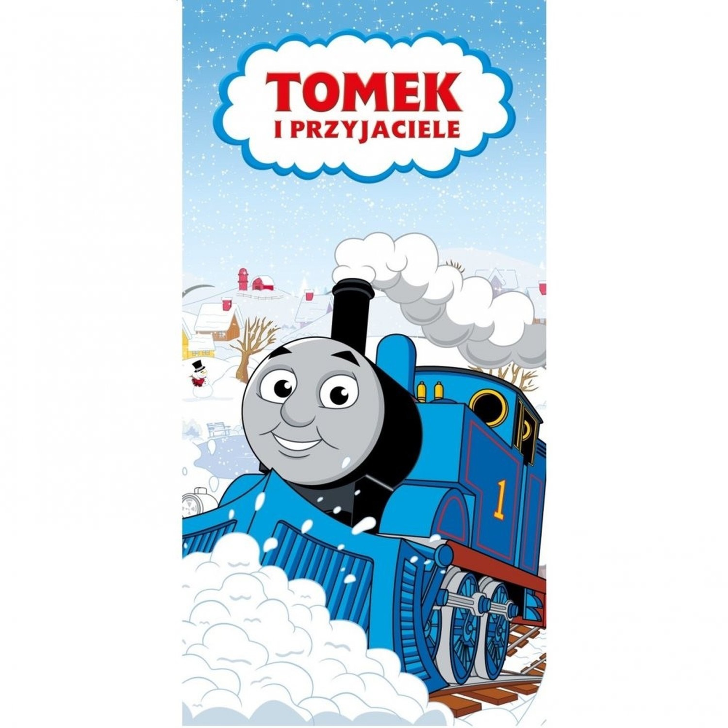 Prosop copii Tommy the Train 70x140 cm FARO | Bumbac 100% moale și absorbant
