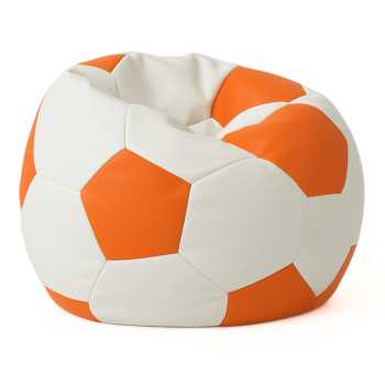 363_Sedací_vak_futbalová_lopta_malá_bielooranžová