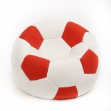 Sedací vak futbalová lopta bieločervená EMI