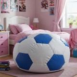 Sedací vak futbalová lopta bielomodrá EMI
