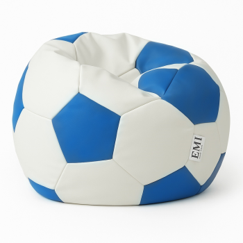 Sedací vak futbalová lopta bielomodrá EMI