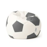 Sedací vak futbalová lopta bielosivá EMI
