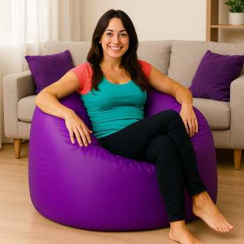 Sedací vak hruška fialová EMI