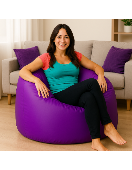 Sedací vak hruška fialová EMI