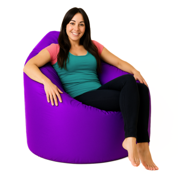 Sedací vak hruška fialová EMI