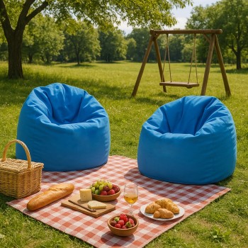 Sedací vak hruška modrá EMI