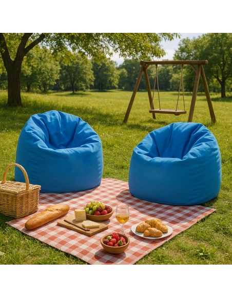 Sedací vak hruška modrá EMI