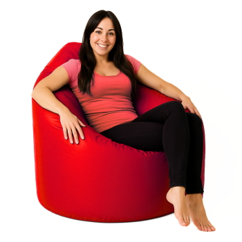 Sedací vak hruška červená EMI