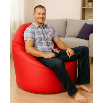 Sedací vak hruška červená EMI