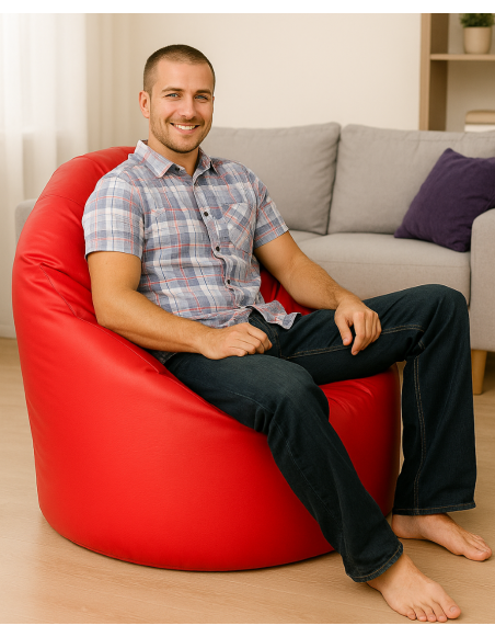 Sedací vak hruška červená EMI