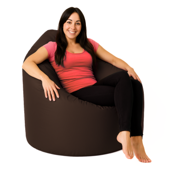 Sedací vak hruška tmavohnedá