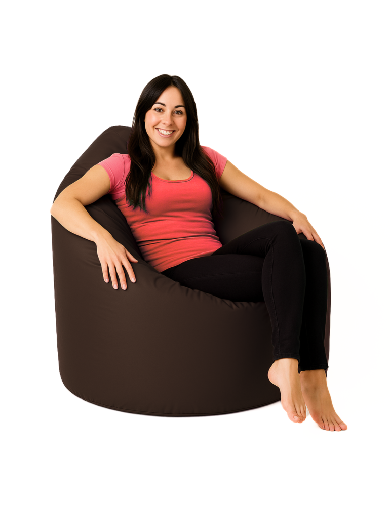 Sedací vak hruška tmavohnedá