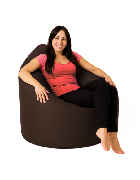 Sedací vak hruška tmavohnedá