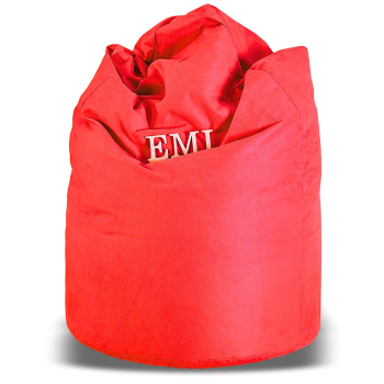 Sedací vak hruška semišová červená EMI