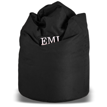 Sedací vak hruška semišová čierna