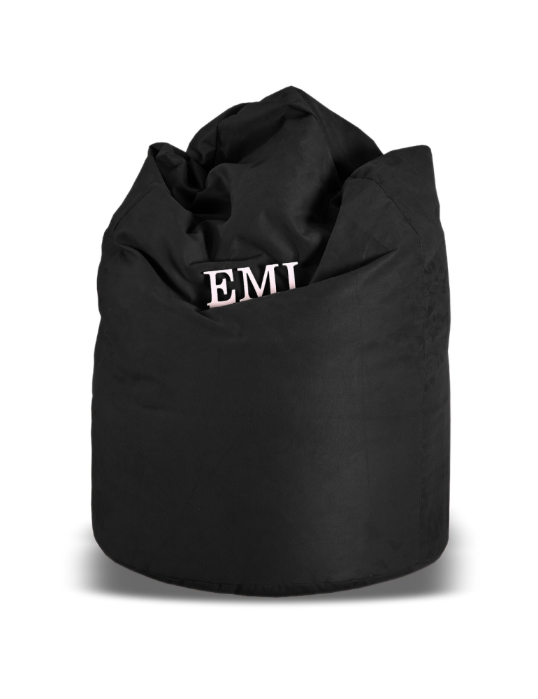 Sedací vak hruška semišová čierna