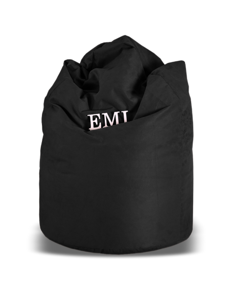 Sedací vak hruška semišová čierna