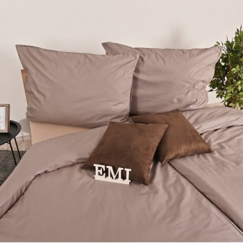 Lenjerie de pat din bumbac Latte EMI