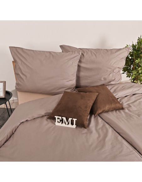 Lenjerie de pat din bumbac Latte EMI