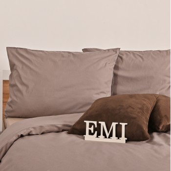 Lenjerie de pat din bumbac Latte EMI