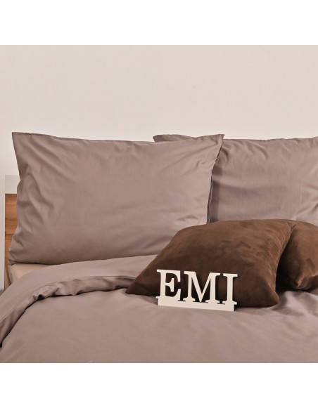 Lenjerie de pat din bumbac Latte EMI