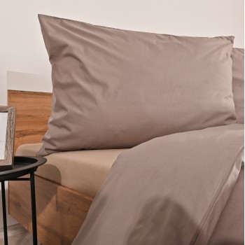 Lenjerie de pat din bumbac Latte EMI