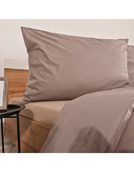 Lenjerie de pat din bumbac Latte EMI