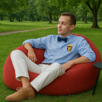 Geantă pentru scaune ball suede roșu EMI