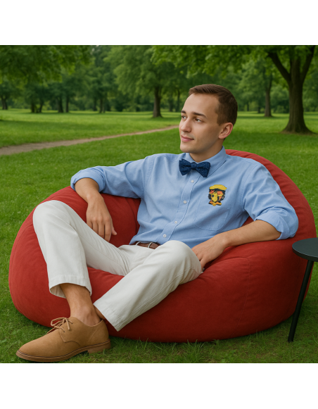 Geantă pentru scaune ball suede roșu EMI