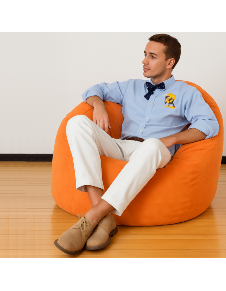 Geantă scaun minge suede portocaliu EMI