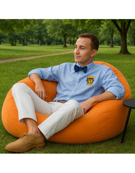 Geantă scaun minge suede portocaliu EMI