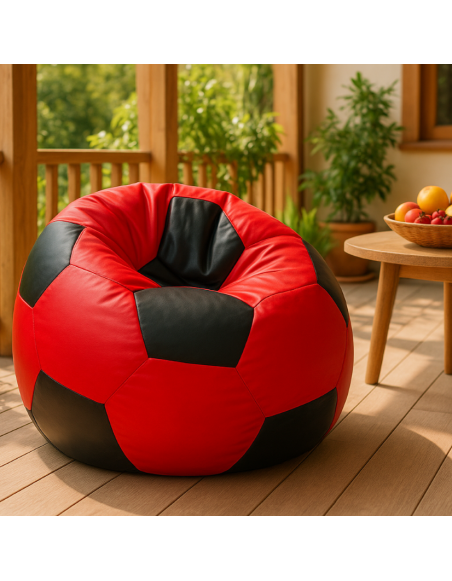 Scaune sac mingea de fotbal roșu-negru EMI