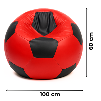 Scaune sac mingea de fotbal roșu-negru EMI