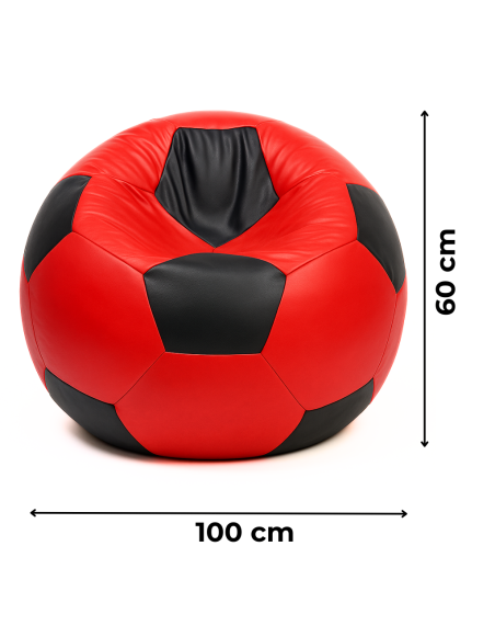 Scaune sac mingea de fotbal roșu-negru EMI