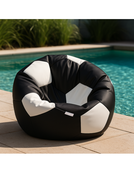 Scaune sac mingea de fotbal alb-negru EMI