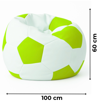 Scaun sac mingea de fotbal alb-lime EMI