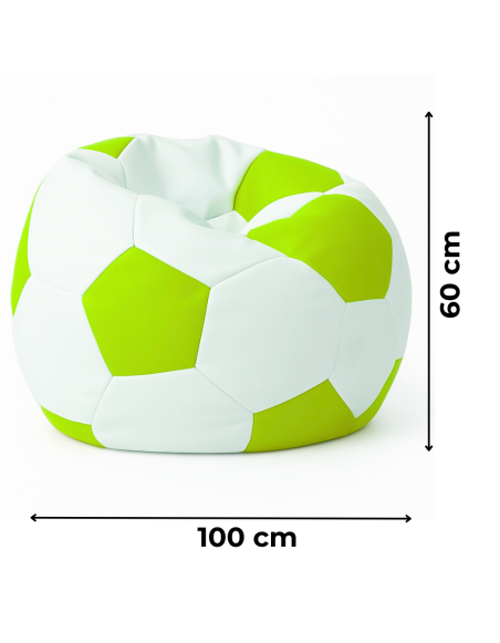 Scaun sac mingea de fotbal alb-lime EMI