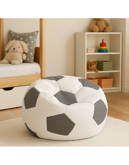 Geantă de scaun minge de fotbal alb-gri EMI