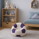 Seat sac mingea de fotbal mici alb și violet EMI