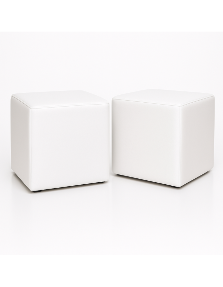 Scaun sac taburet cub alb EMI