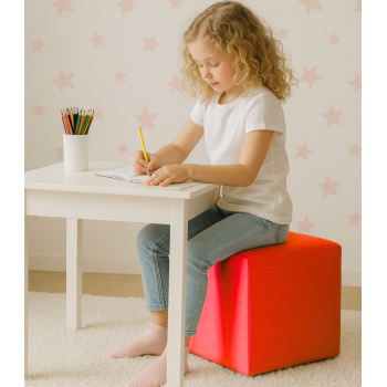 Scaun sac taburet cub roșu EMI