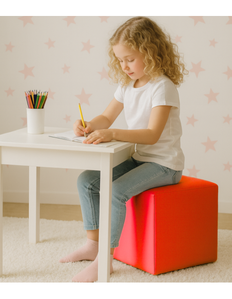 Scaun sac taburet cub roșu EMI
